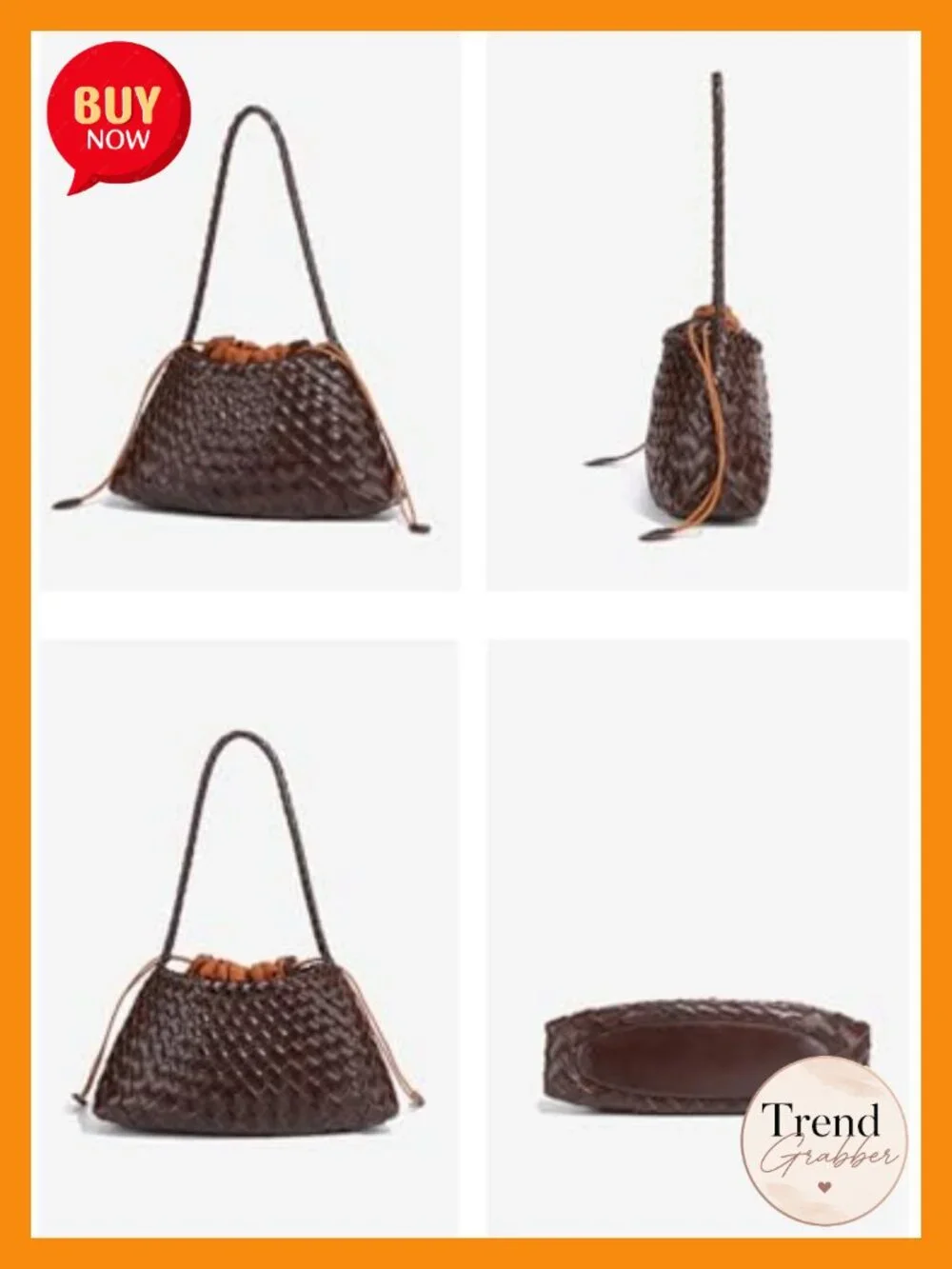2 Pcs Slouchy Woven Hobo Bags PU Leather Crossbody Shoulder Bag Summer Beach